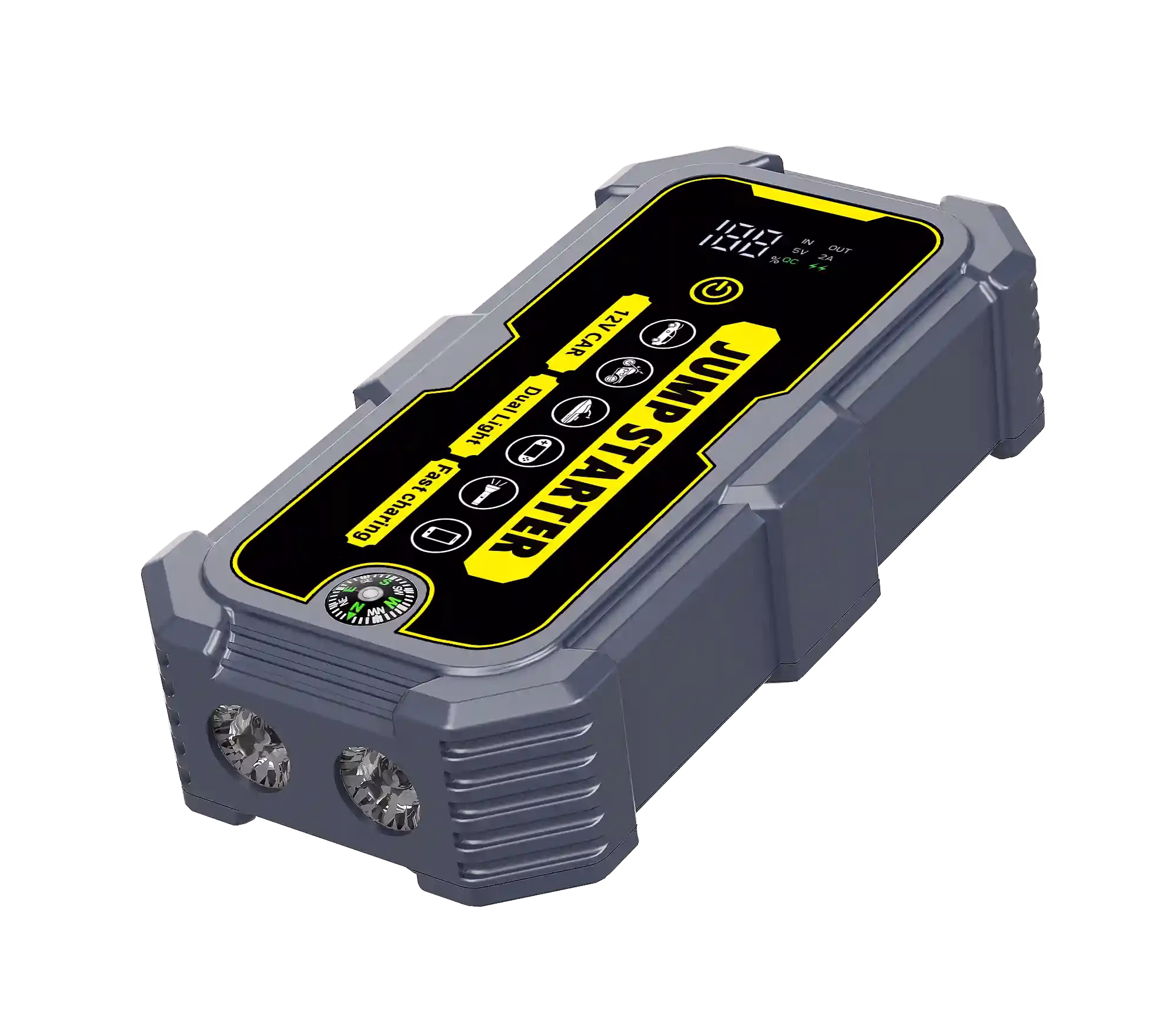 Vehicle Jump Starter:Bottom view